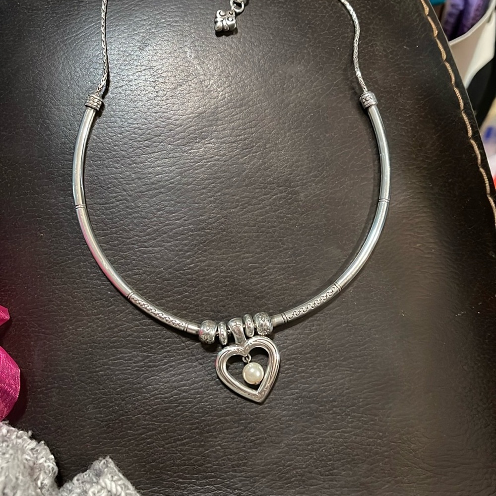 BRIGHTON Silver Heart Pendant Necklace